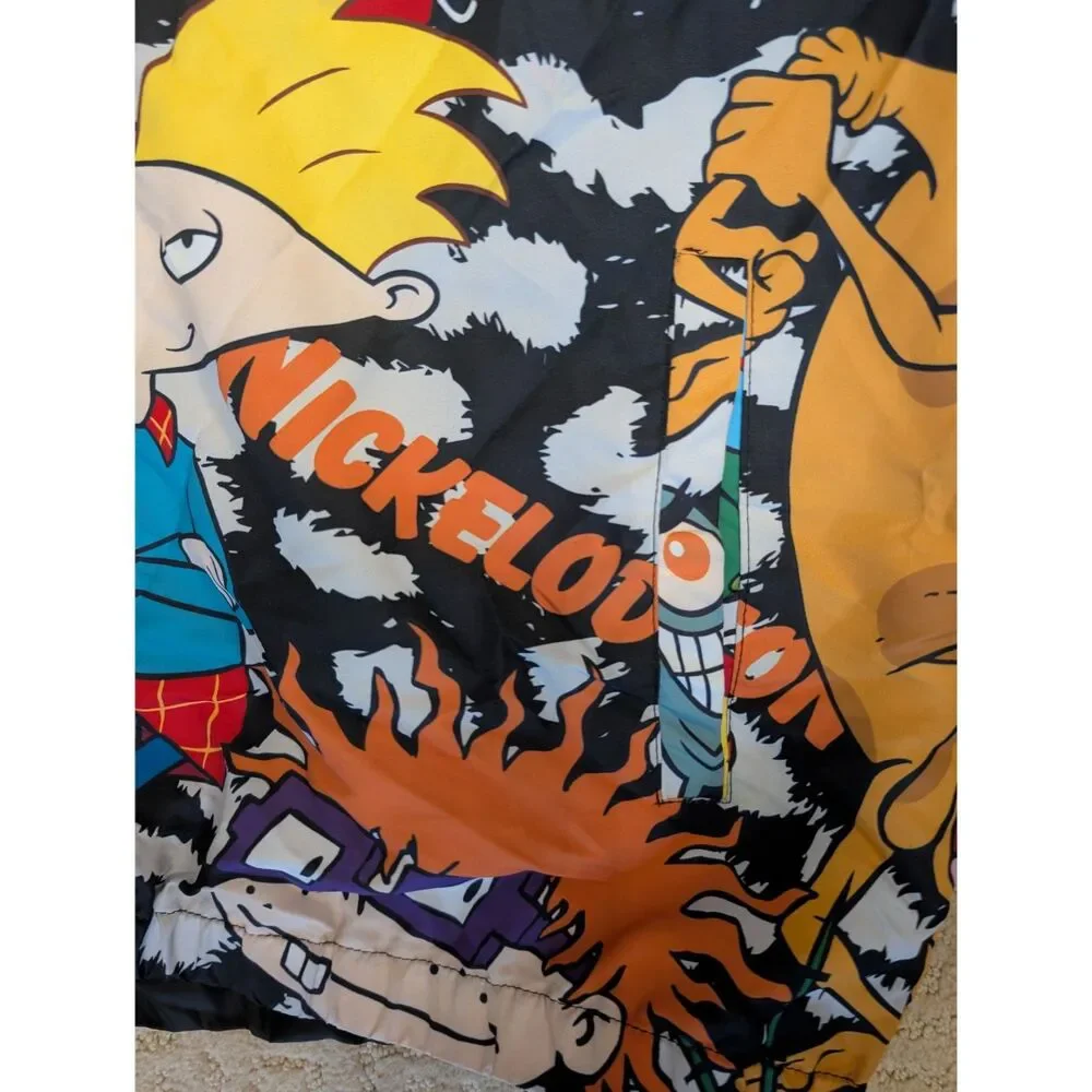 Members Only Nickelodeon Collaboration Hooded Jacket Mens Medium Lightweight